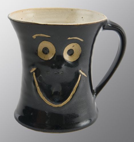 Schmunzel-Comic-Keramik-Schwarz